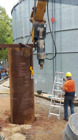 30m Pole Foundations - CCTV system installation in Hyde Park Castletown, QLD