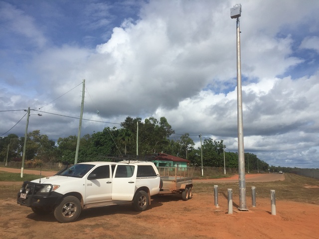 Aurukun Pole - CCTV system installation in Hyde Park Castletown, QLD